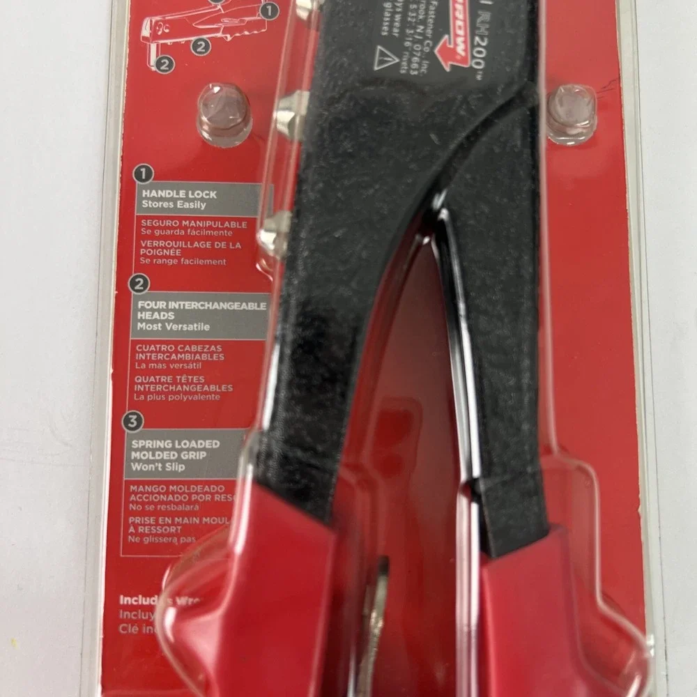 ARROW Rivet Tool RH200 Fastener Professional 4 Heads‎ All Steel Construction D25